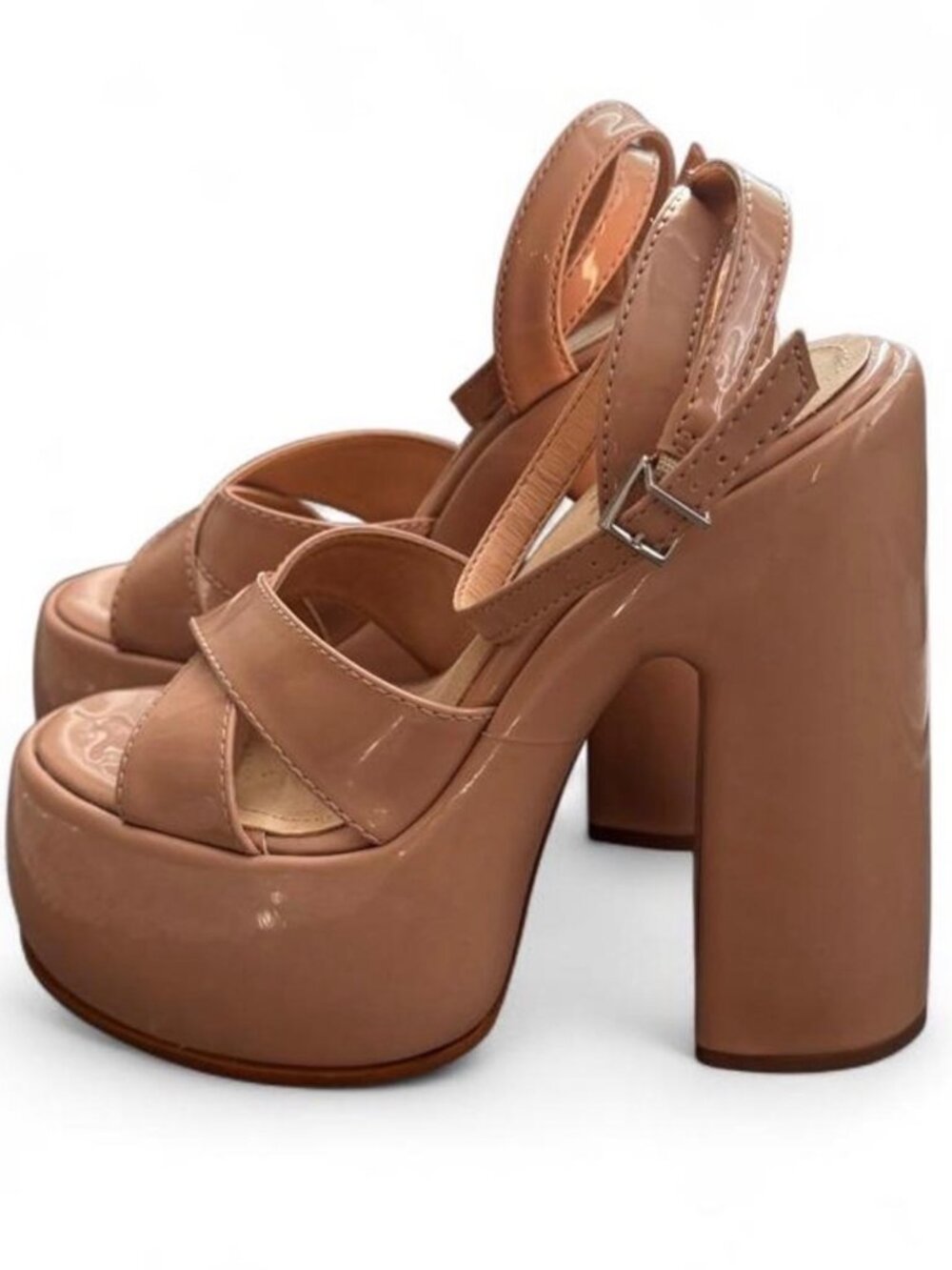 Schutz Pattie Patent Leather Platform Heel